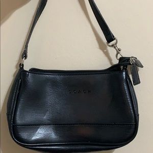 Coach black leather purse